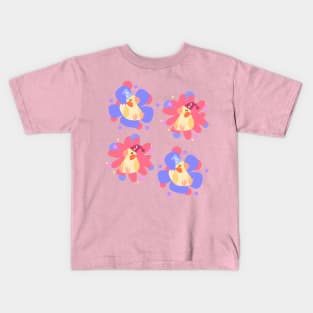 cockatiel dream, flower pattern Kids T-Shirt